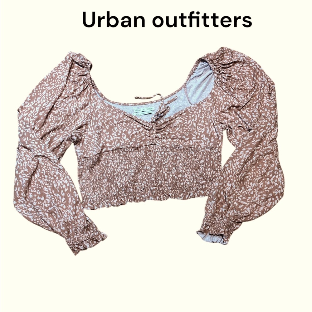 Urban outfitters cropped off shoulder long sleeve top